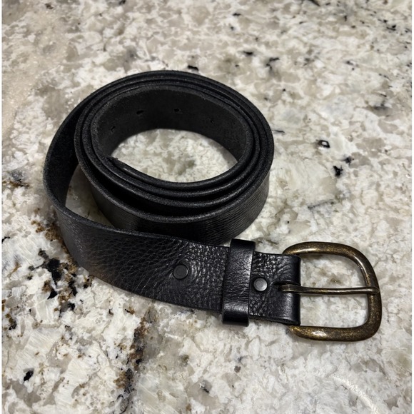 Justin Basic Work‎ Belt Men's Size 44 Top Grain Leather 232 Black - Picture 1 of 4